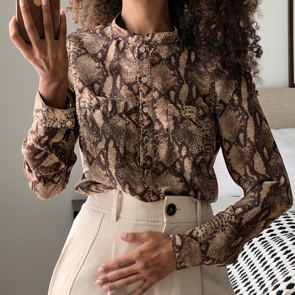 Snake Skin Pattern Blouse